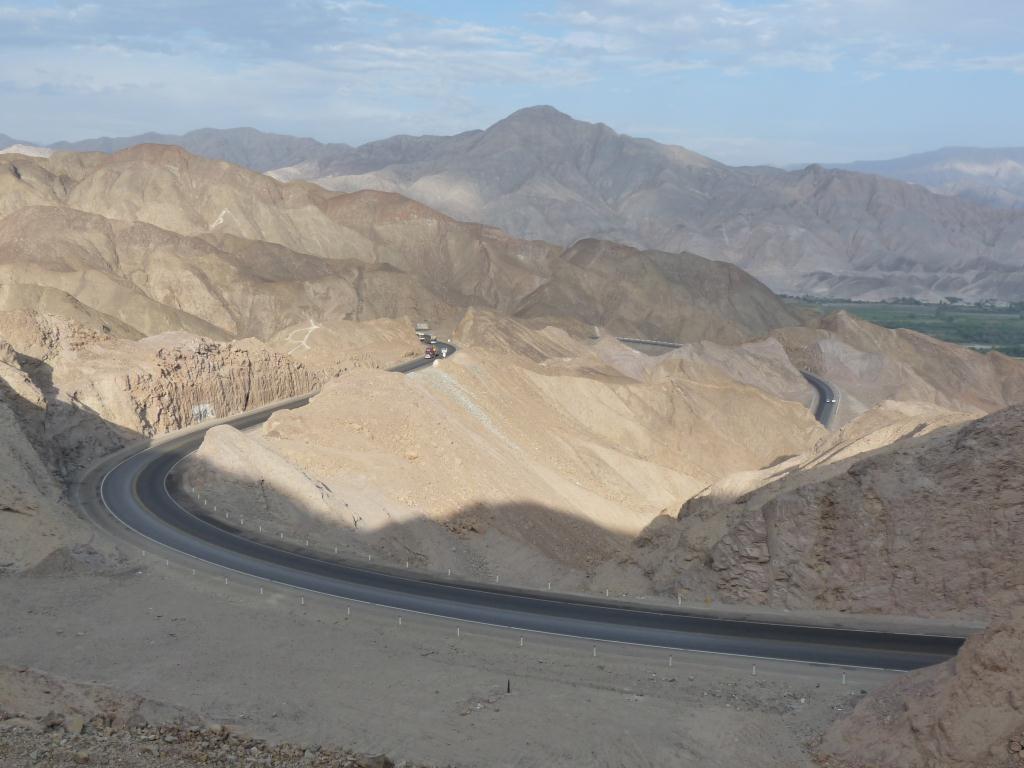 Peru: Panamerican Highway which follows the Pacific Coast